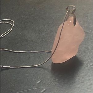 World of Iceethon powerful nuevo rose pink quartz stone necklace‎
